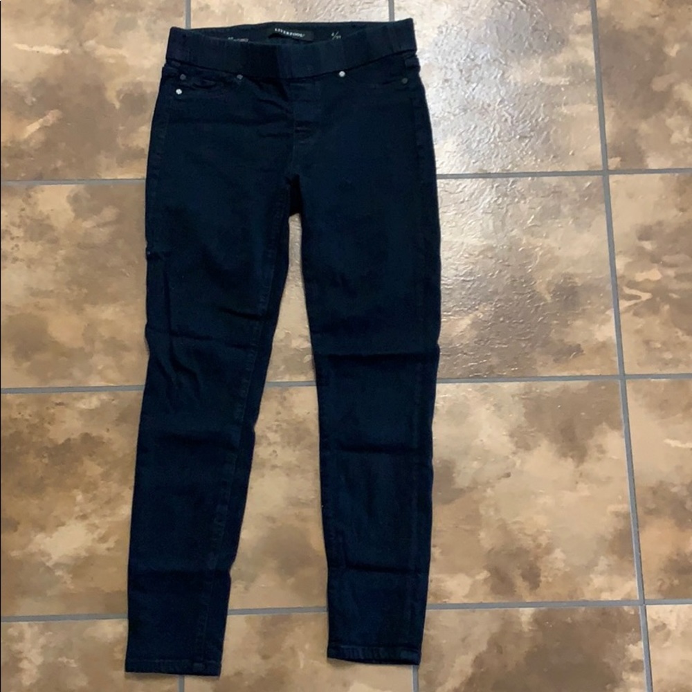 Liverpool Denim Leggings (Black)